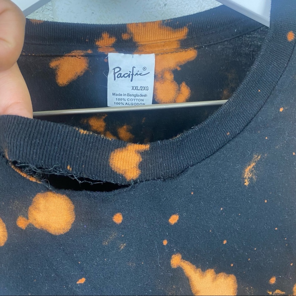 Slash Custom Distressed Bleached Graphic Band Tee - image 3